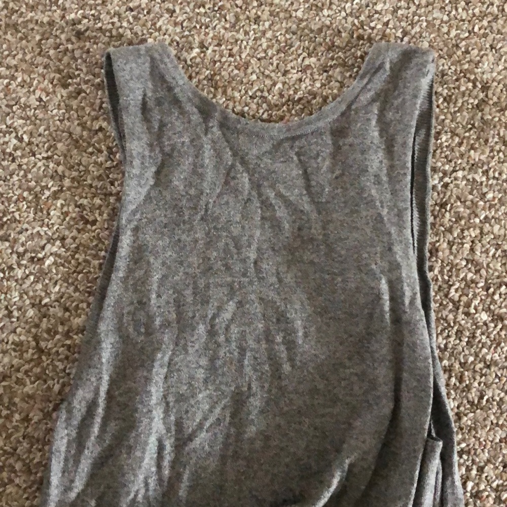 Long Thin sweater tank, low scoop back